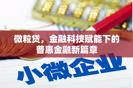 迁安市微粒贷，金融科技赋能下的普惠金融新篇章
