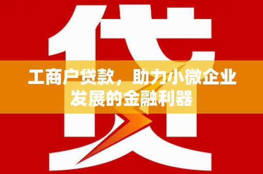 迁安市工商户贷款,助力小微企业发展的金融利器 迁安市工商户贷款,助力小微企业发展的金融利器