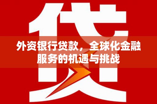 迁安市外资银行贷款，全球化金融服务的机遇与挑战