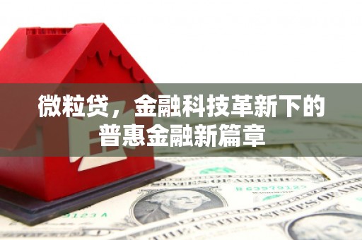 迁安市微粒贷，金融科技革新下的普惠金融新篇章